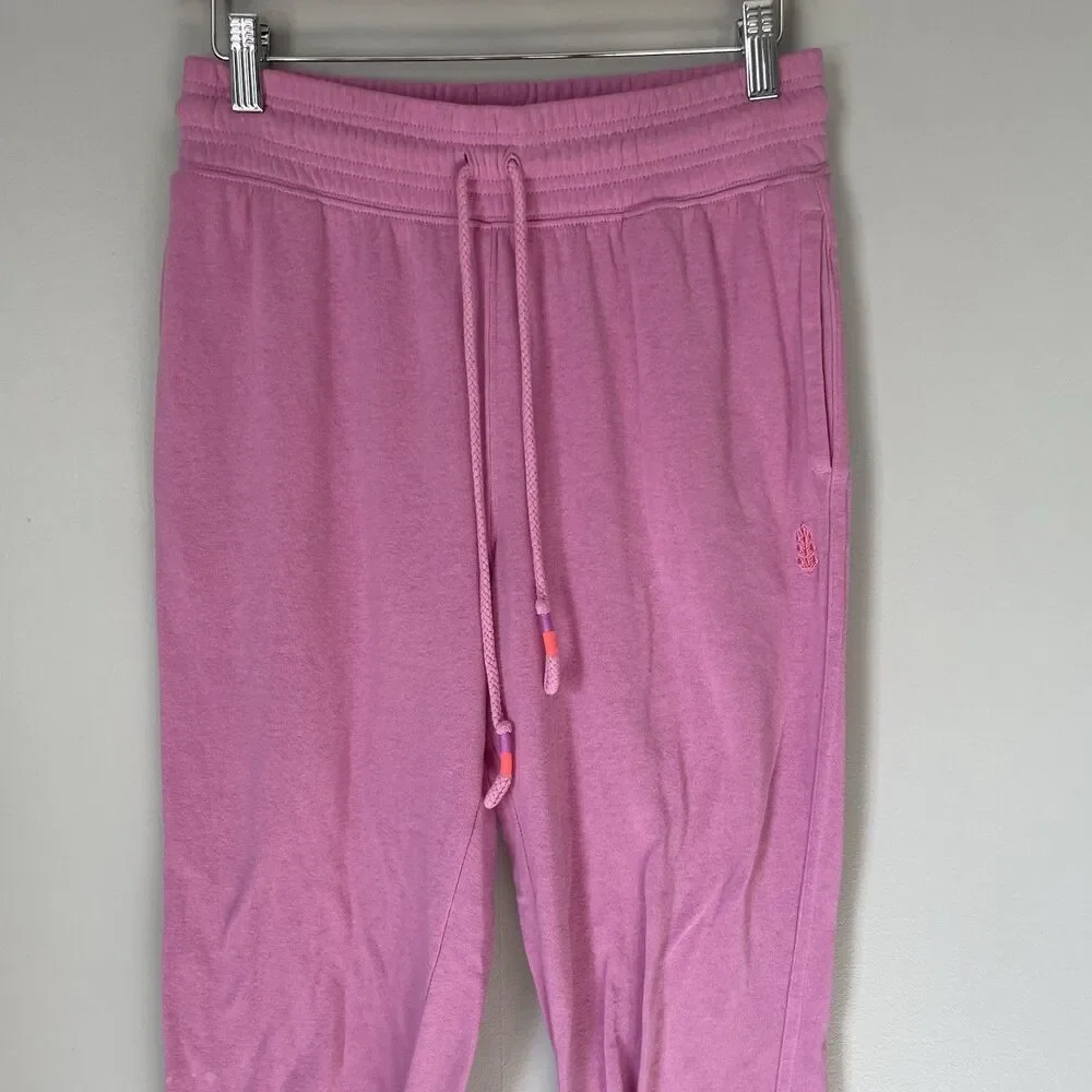 Free People Slow It Down Jogger Lounge Sweatpants Pink Boho Women's Size XS